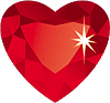 Gif animé coeur diamant rouge